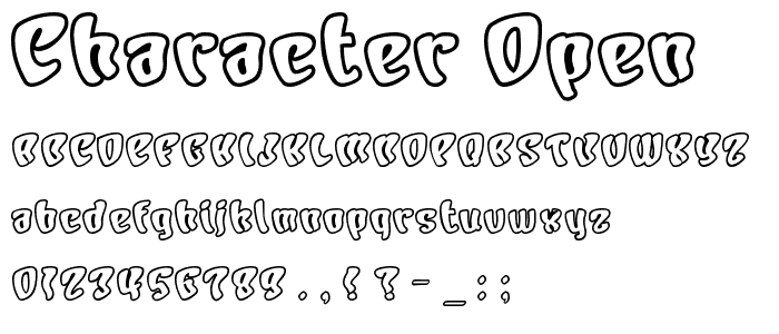 Character Open font